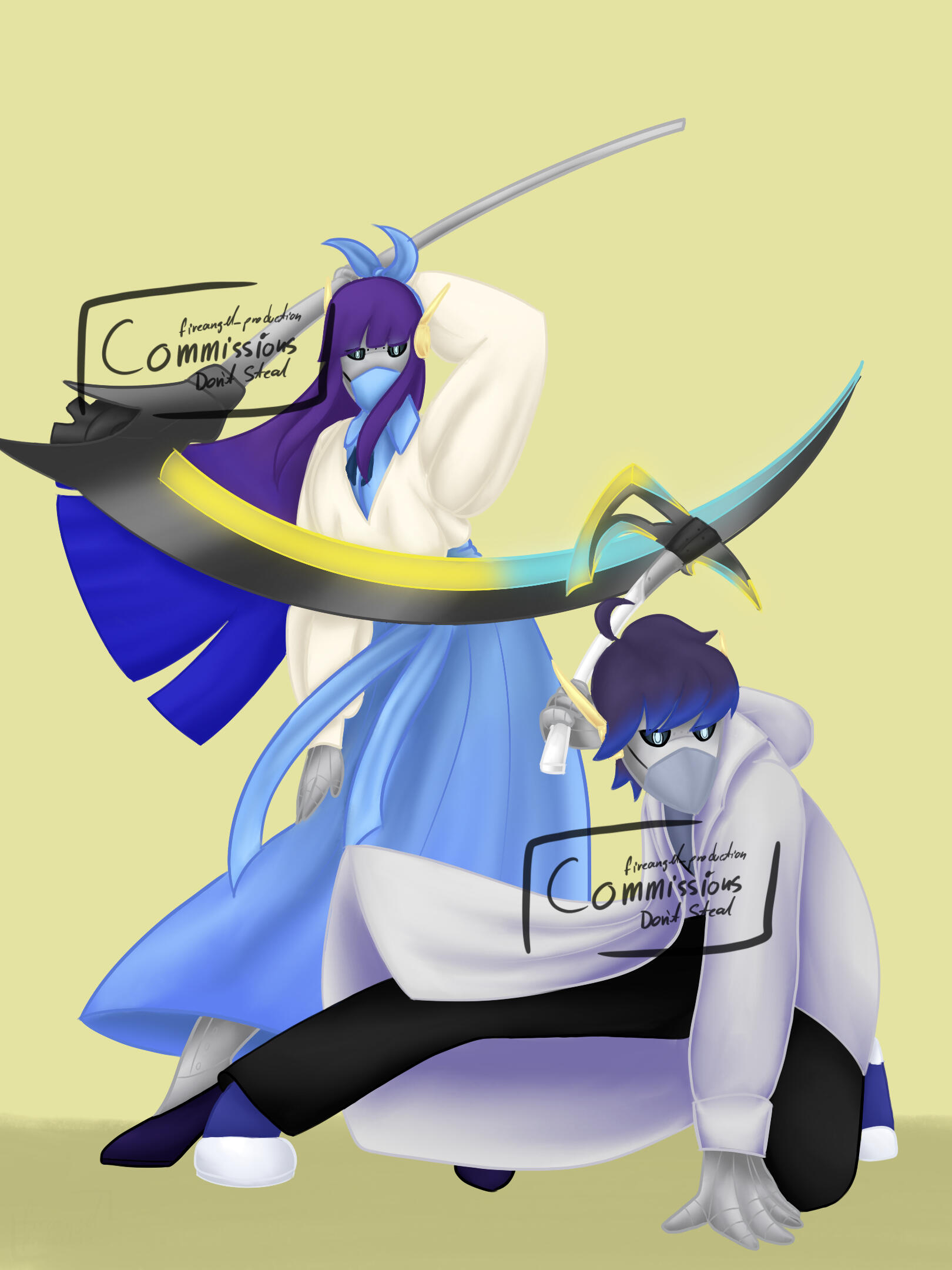 A commission piece for @mega_axe_support_kun on insta